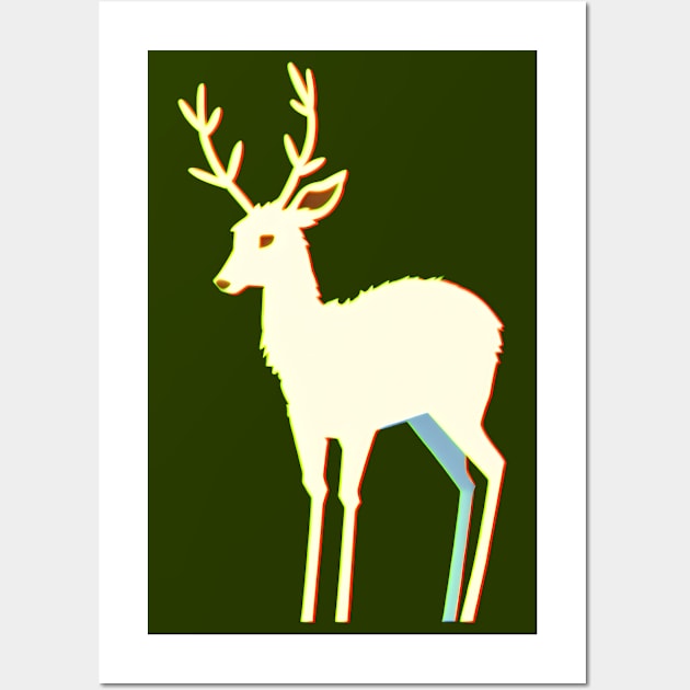 Dear White Deer Wall Art by SDAIUser